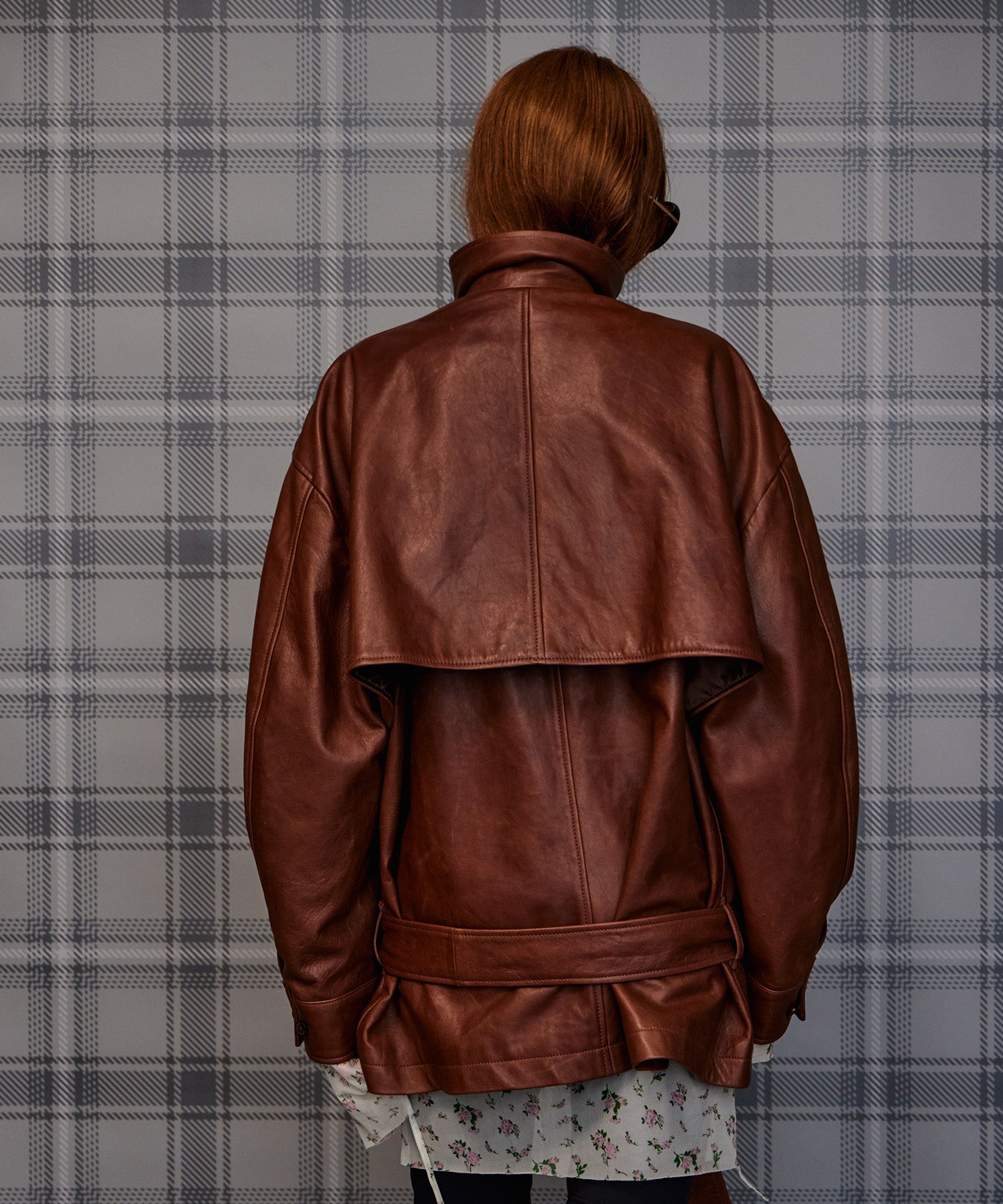 【26AUTUMN PRE-ORDER】Leather Short Trench Coat