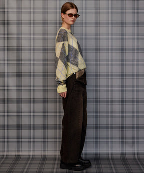 【26AUTUMN PRE-ORDER】Oversized Argyle Knit