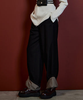 【26AUTUMN PRE-ORDER】Roll-Up Stripe Pants
