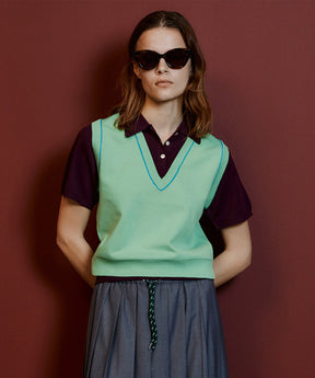 【26AUTUMN PRE-ORDER】Polo Layered Knit
