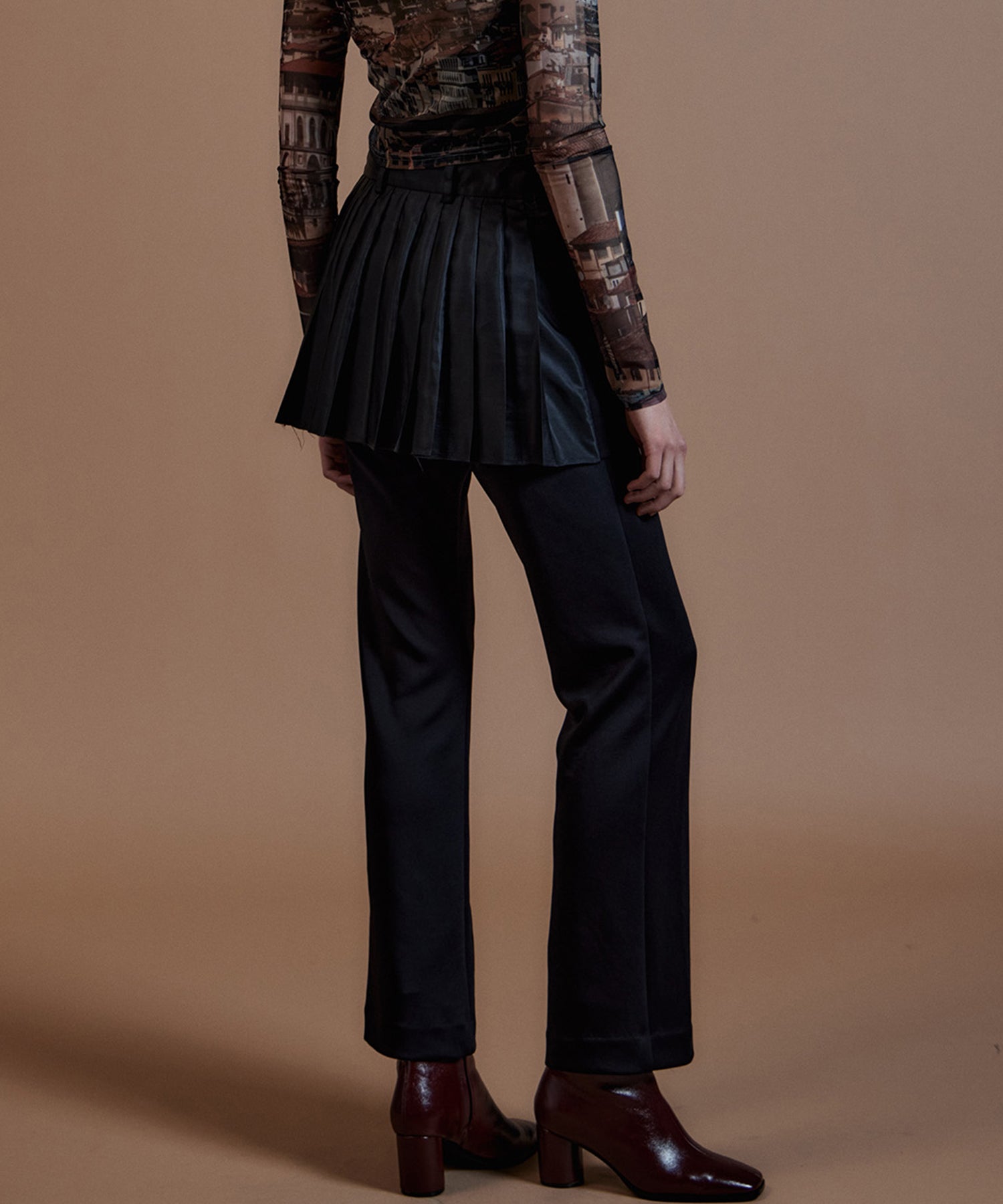 【26AUTUMN PRE-ORDER】Skirt Layered Pants