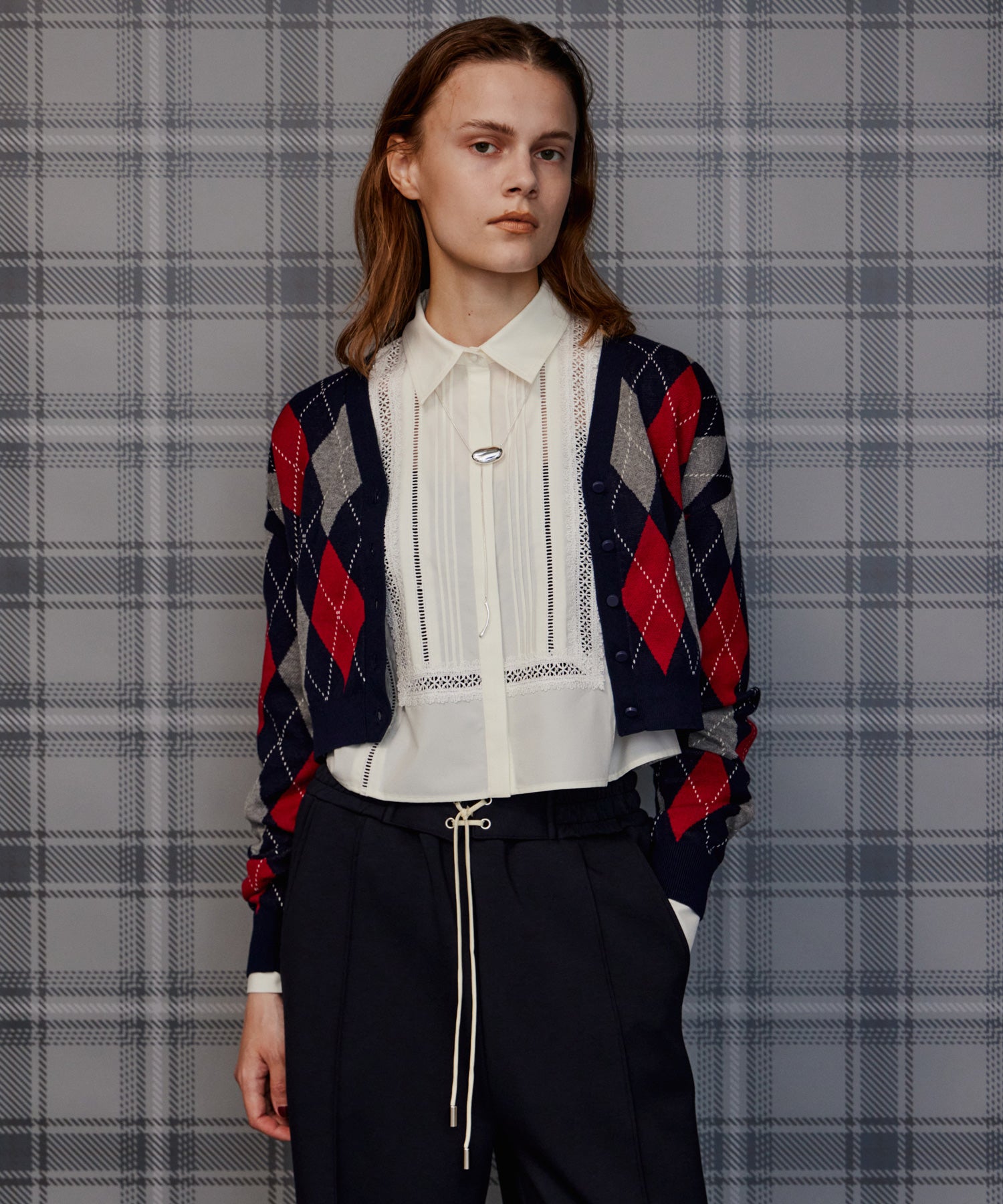 【26AUTUMN PRE-ORDER】Argyle Cardigan