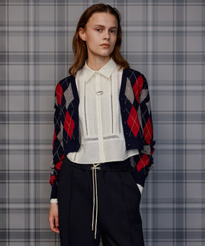 【26AUTUMN PRE-ORDER】Argyle Cardigan