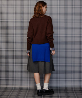 【26AUTUMN PRE-ORDER】Shoulder Pad Sheer Knit Top