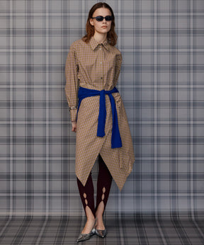 【26AUTUMN PRE-ORDER】Multi-Apron Oversized Check Shirt
