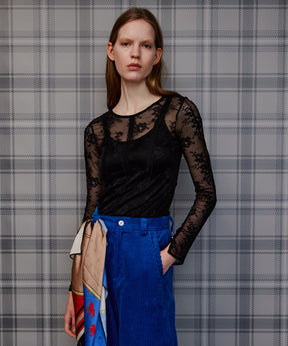 【26AUTUMN PRE-ORDER】Sleeve Slit Lace Top