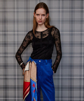 【26AUTUMN PRE-ORDER】Sleeve Slit Lace Top