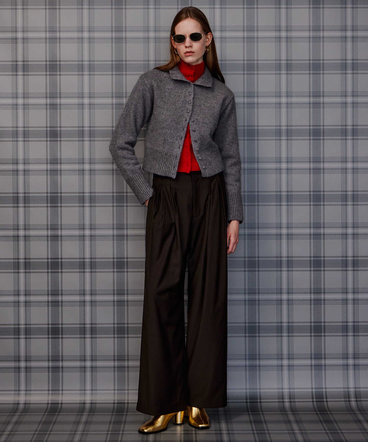 【26AUTUMN PRE-ORDER】Super 140 Wool Satin Slacks
