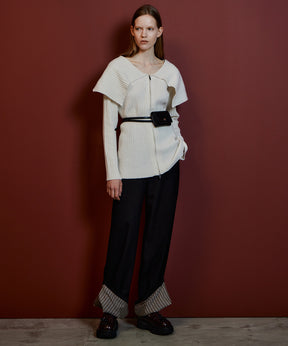【26AUTUMN PRE-ORDER】Roll-Up Stripe Pants