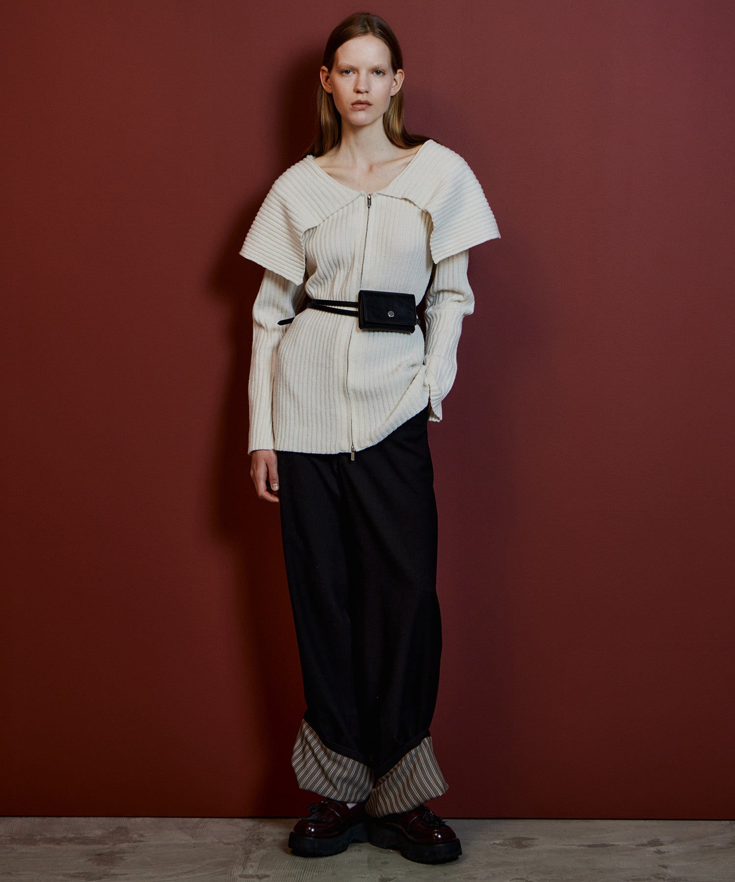 【26AUTUMN PRE-ORDER】Roll-Up Stripe Pants