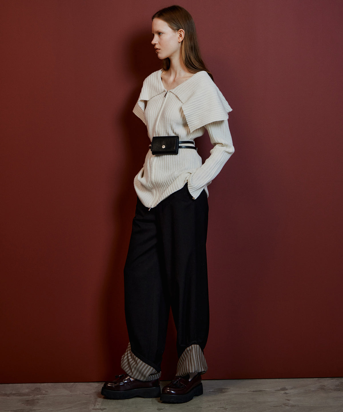 【26AUTUMN PRE-ORDER】Roll-Up Stripe Pants