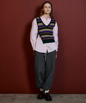 【26AUTUMN PRE-ORDER】Multi-Border Knit Vest