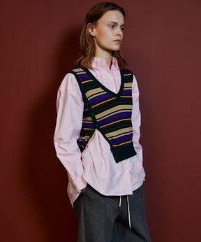 【26AUTUMN PRE-ORDER】Frill Oxford Overshirt