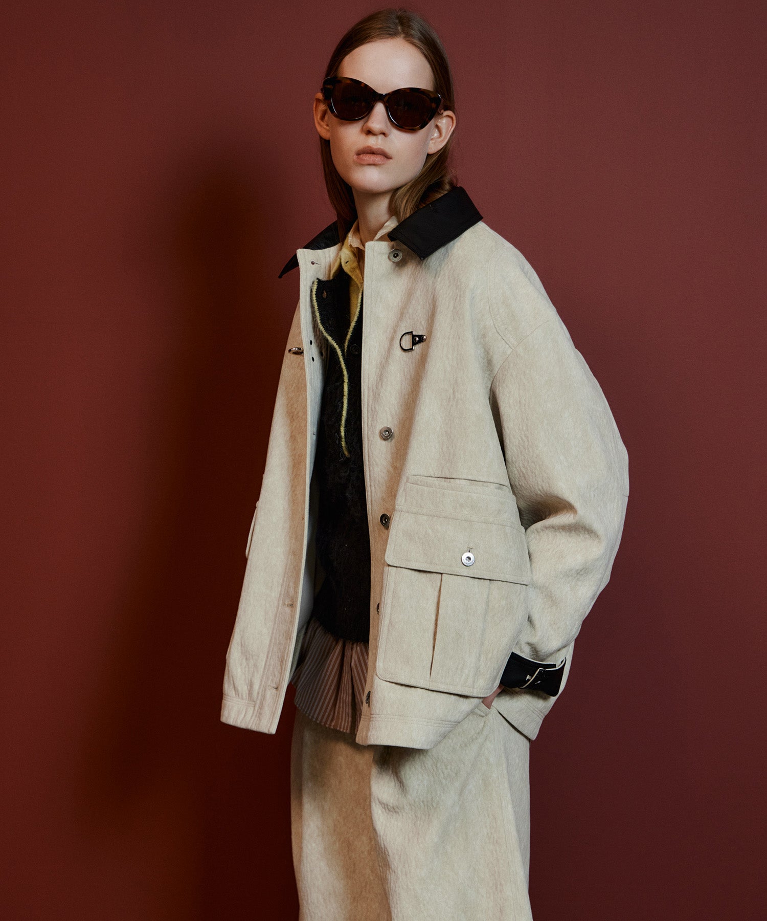 【26AUTUMN PRE-ORDER】Haircalf-Like Utility Jacket