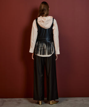 【26AUTUMN PRE-ORDER】Multi-Fringe Vegan Leather Vest