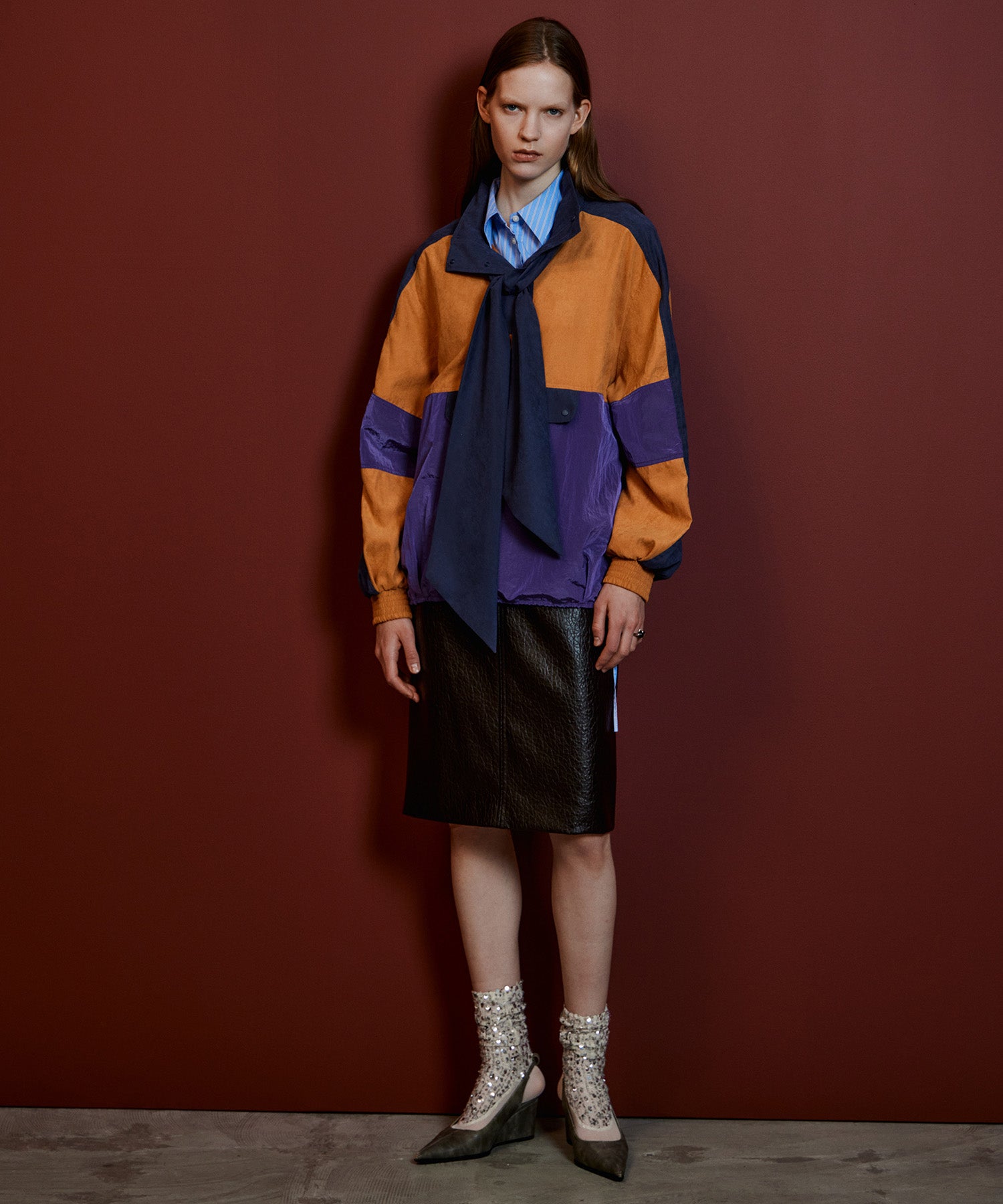【26AUTUMN PRE-ORDER】Multicolor Bow-Tie Anorak