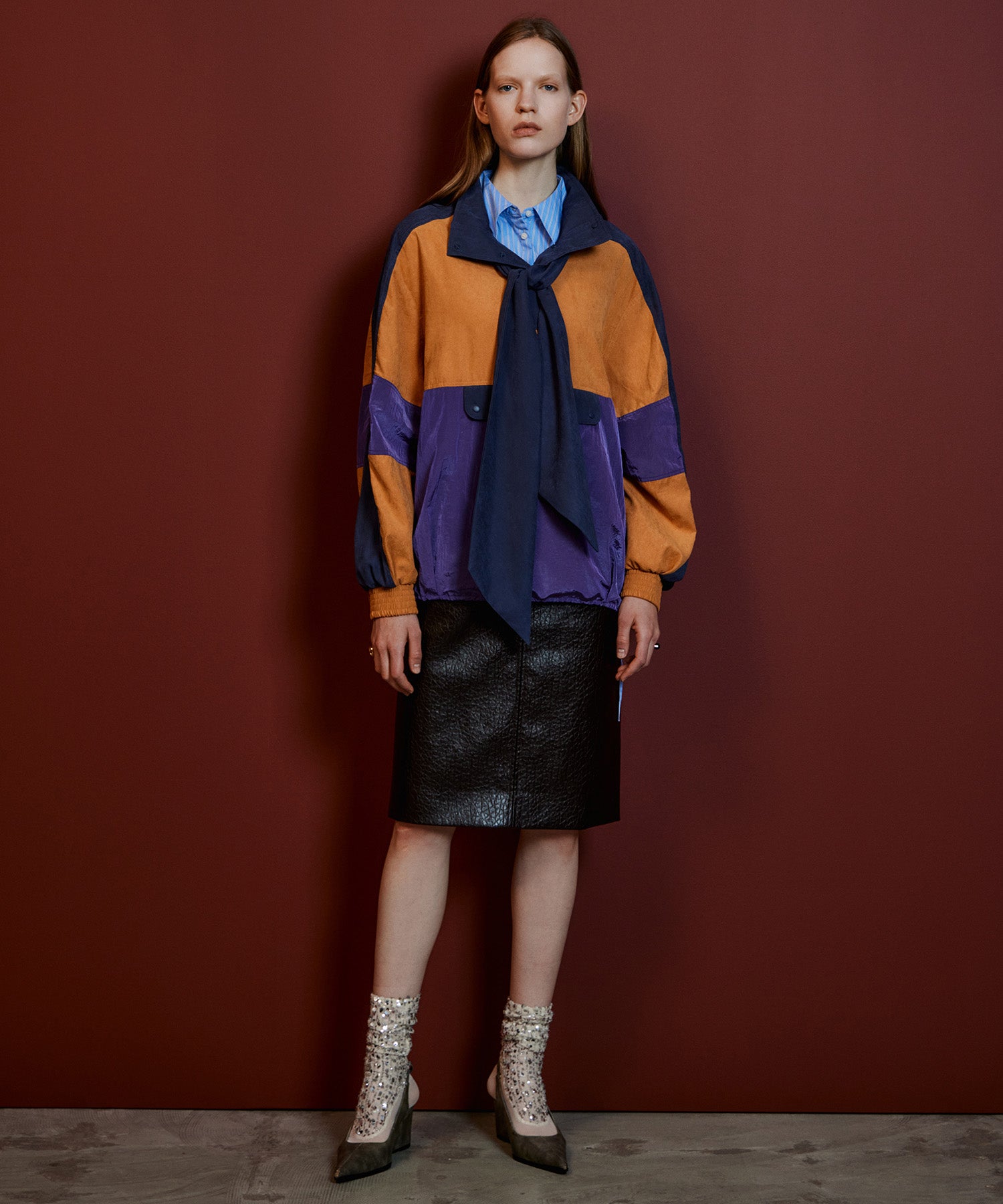 【26AUTUMN PRE-ORDER】Multicolor Bow-Tie Anorak