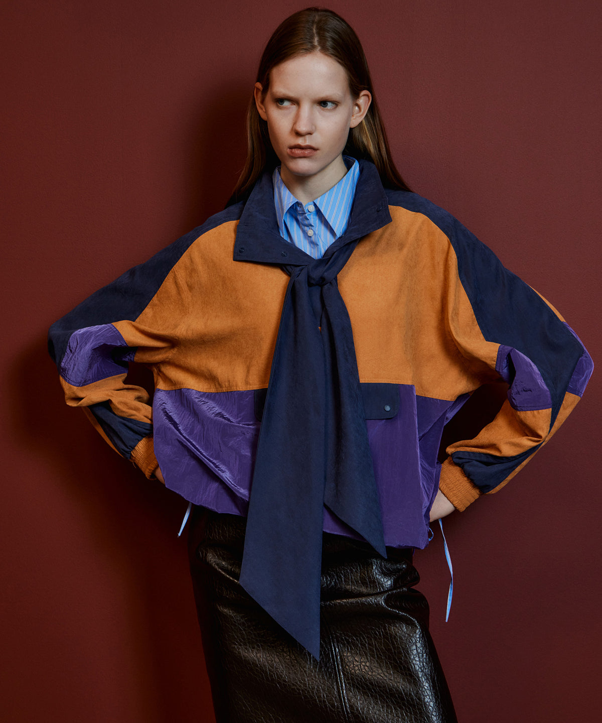 【26AUTUMN PRE-ORDER】Multicolor Bow-Tie Anorak
