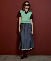 【PRE-ORDER】Waist Drawstring Pleated Skirt
