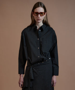 【26AUTUMN PRE-ORDER】Multi-Apron Oversized Check Shirt