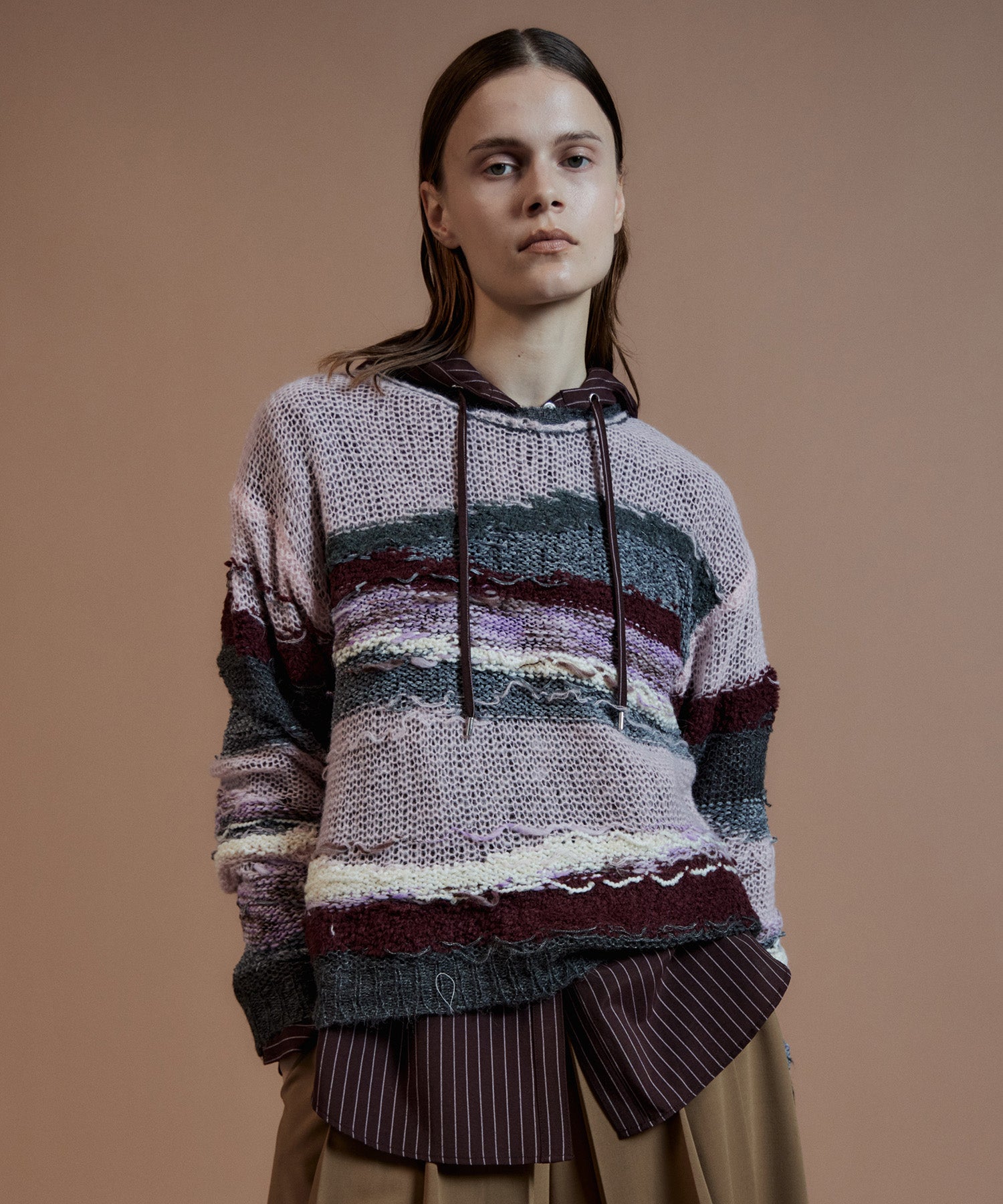 【26AUTUMN PRE-ORDER】Multi-Border Sheer Knit
