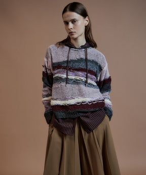 【26AUTUMN PRE-ORDER】Multi-Border Sheer Knit