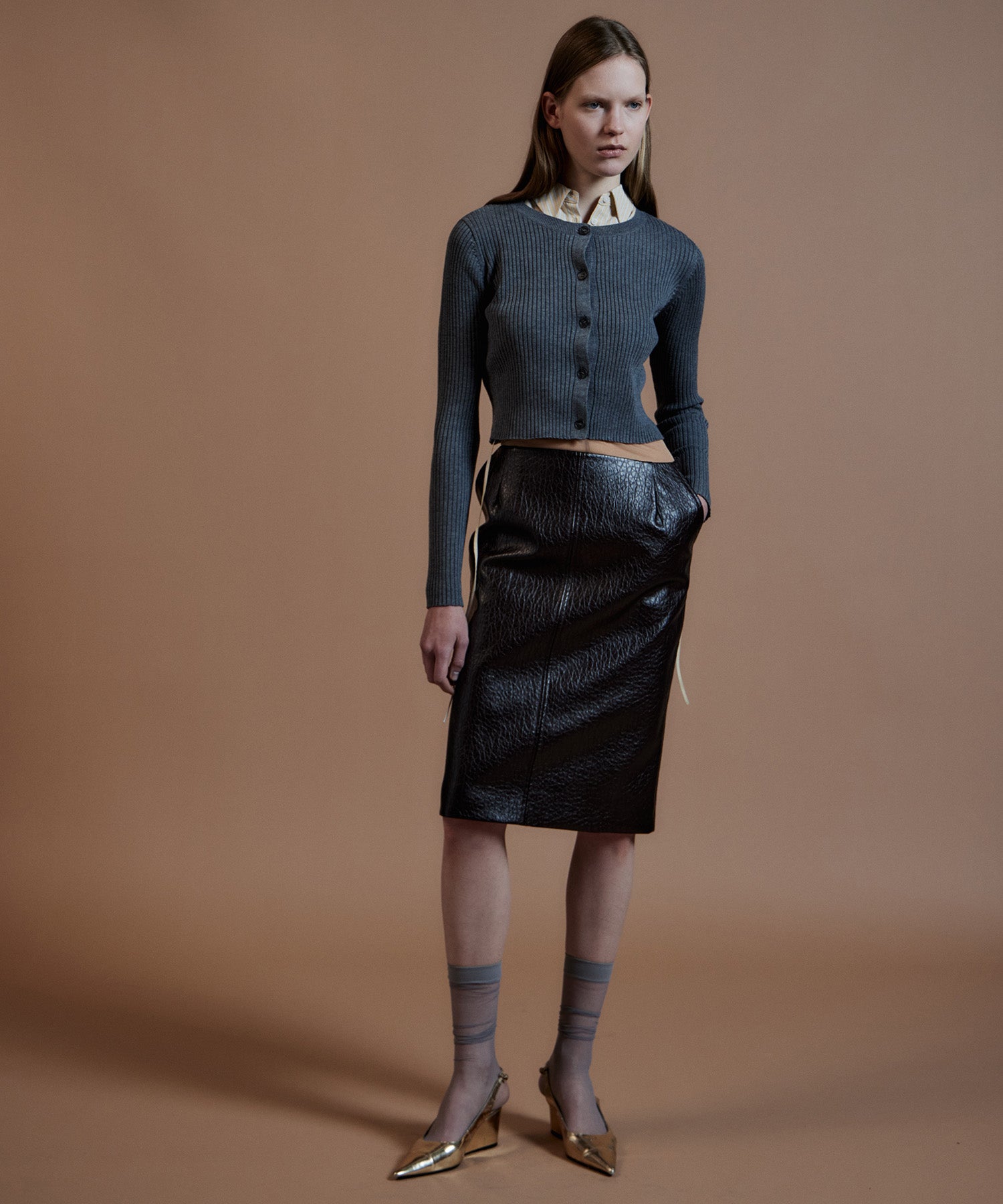 【26AUTUMN PRE-ORDER】Layered Shirt Knit