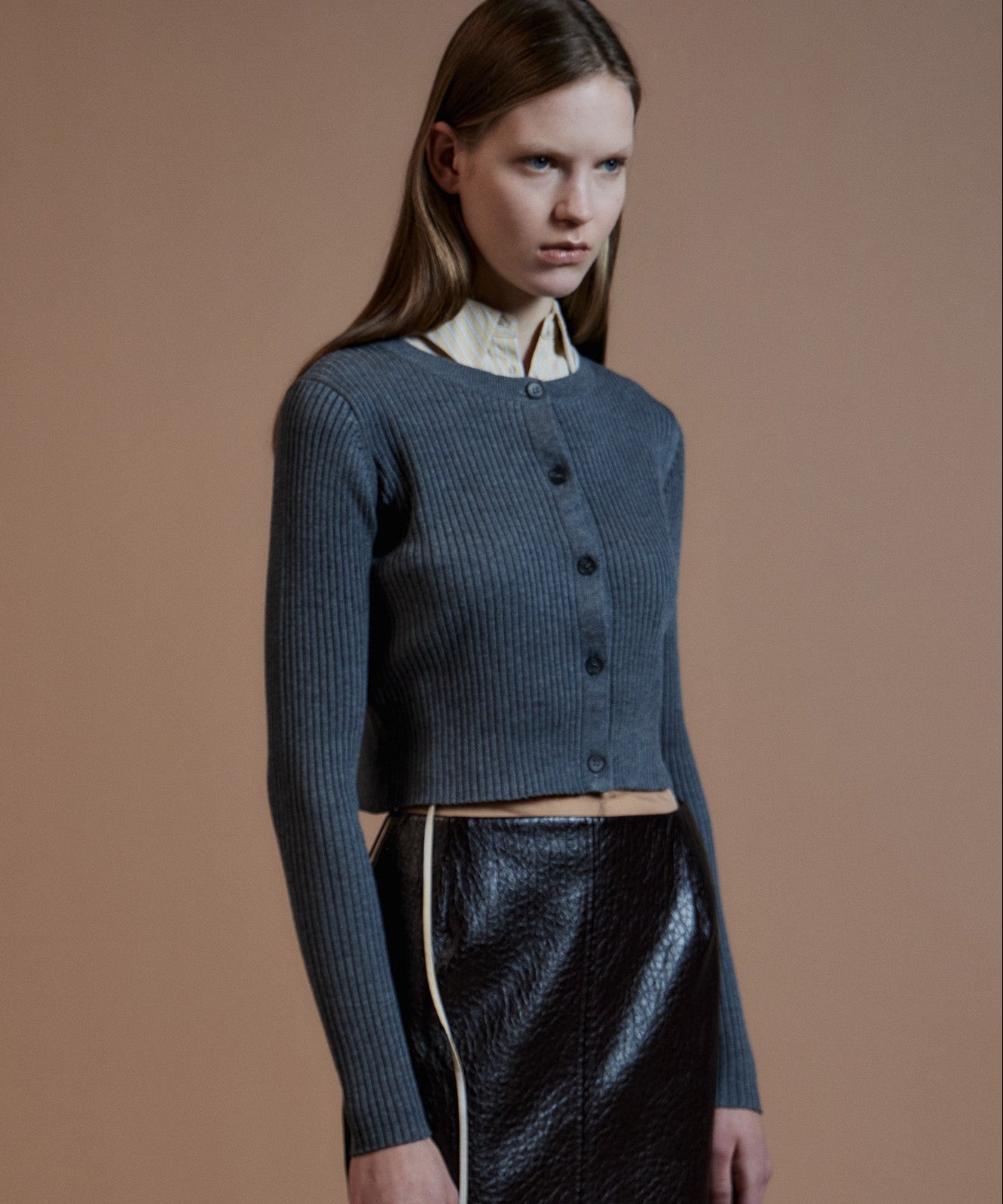 【26AUTUMN PRE-ORDER】Layered Shirt Knit