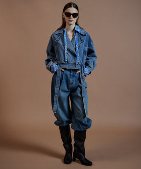 【26AUTUMN PRE-ORDER】Denim Short Trench Coat