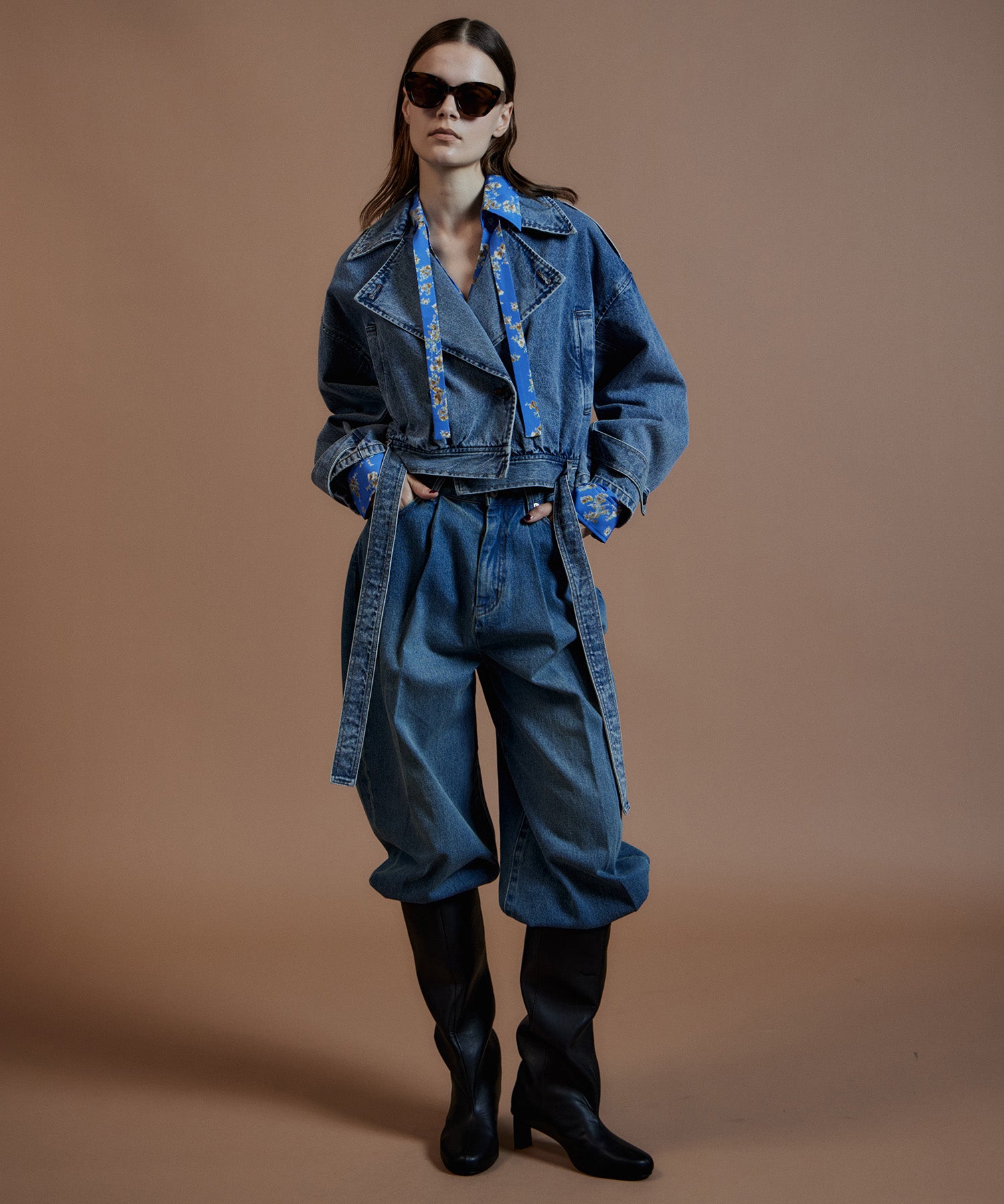 【26AUTUMN PRE-ORDER】Denim Short Trench Coat