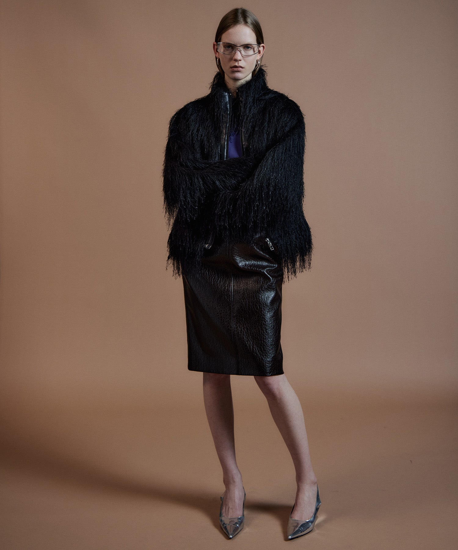 【26AUTUMN PRE-ORDER】Feather High-Neck Blouson