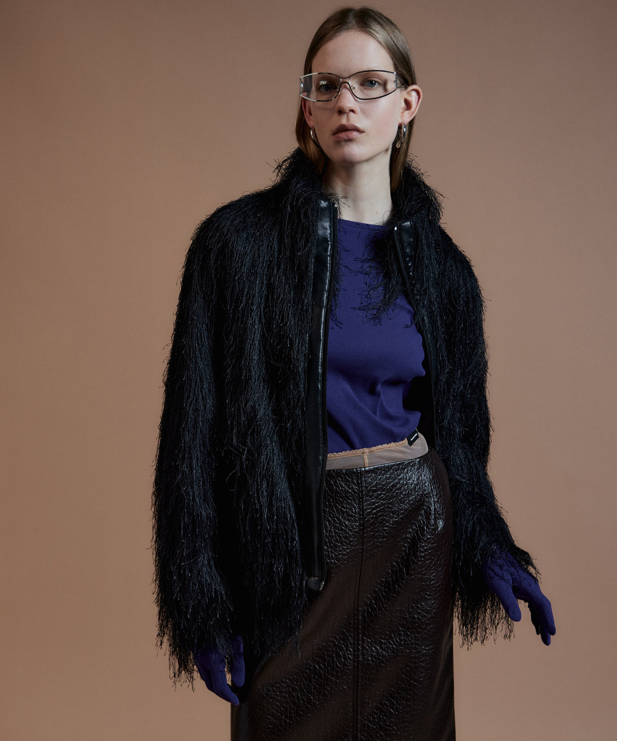 【26AUTUMN PRE-ORDER】Feather High-Neck Blouson
