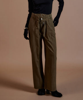 【26AUTUMN PRE-ORDER】Double-Waist Wide Tuck Pants