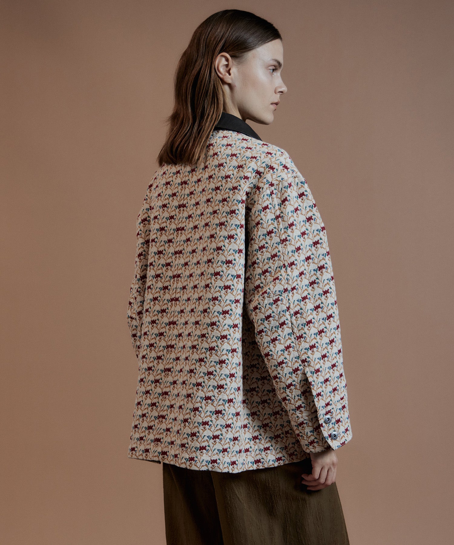 【26AUTUMN PRE-ORDER】Flower Jacquard Utility Jacket