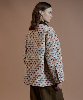【26AUTUMN PRE-ORDER】Flower Jacquard Utility Jacket