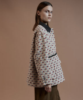 【26AUTUMN PRE-ORDER】Flower Jacquard Utility Jacket