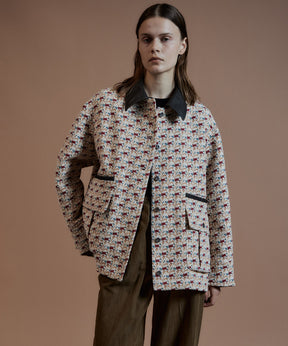 【26AUTUMN PRE-ORDER】Flower Jacquard Utility Jacket