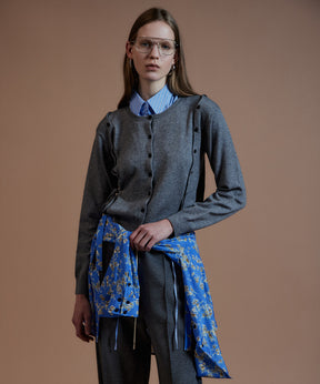 【26AUTUMN PRE-ORDER】Bow-Tie Crew Cardigan
