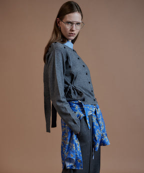 【26AUTUMN PRE-ORDER】Bow-Tie Crew Cardigan