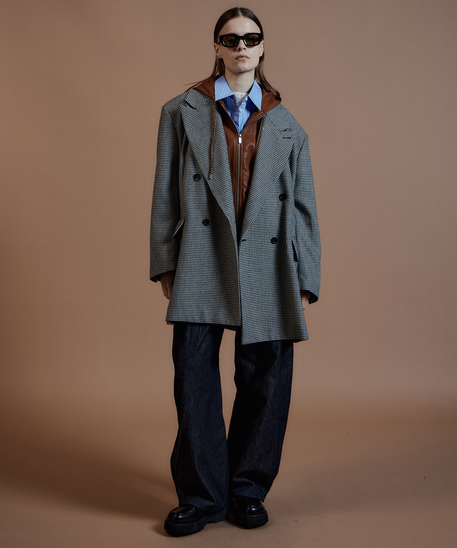 【26AUTUMN PRE-ORDER】Faux Leather Hoodie Parka