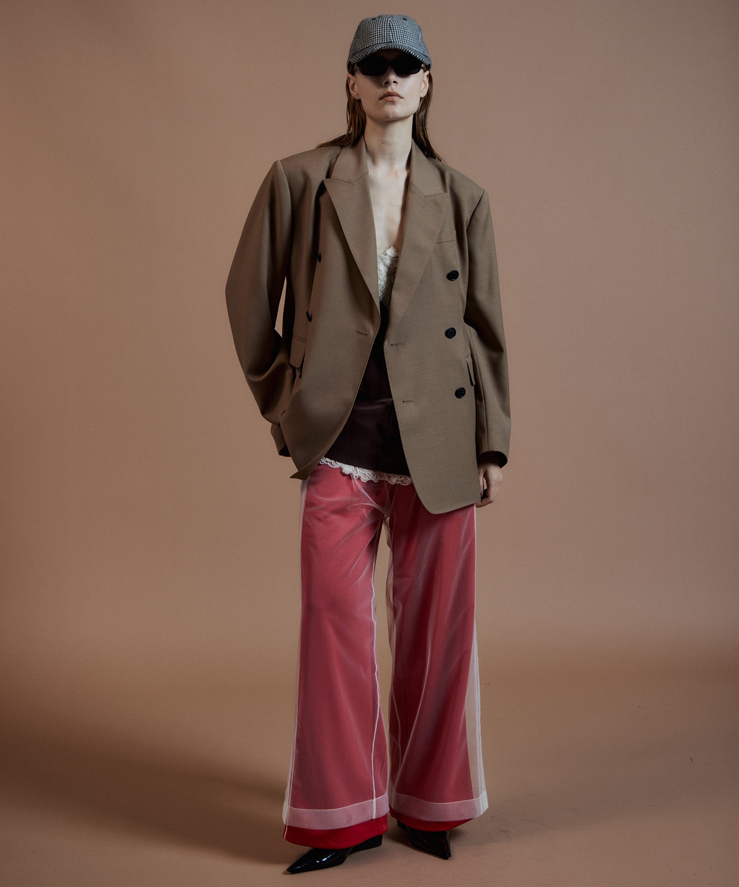【26AUTUMN PRE-ORDER】Tulle Side Line Jersey Pants