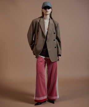 【26AUTUMN PRE-ORDER】Tulle Side Line Jersey Pants