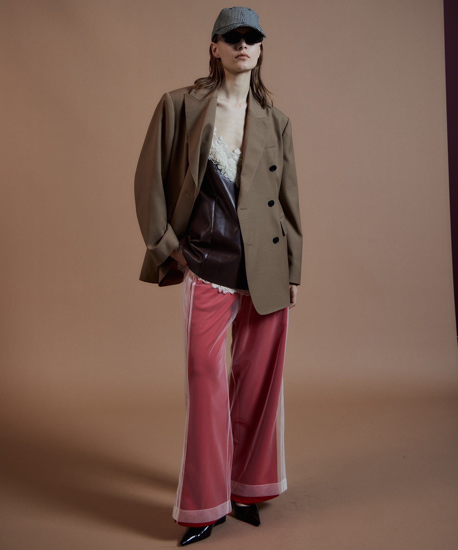 【26AUTUMN PRE-ORDER】Tulle Side Line Jersey Pants