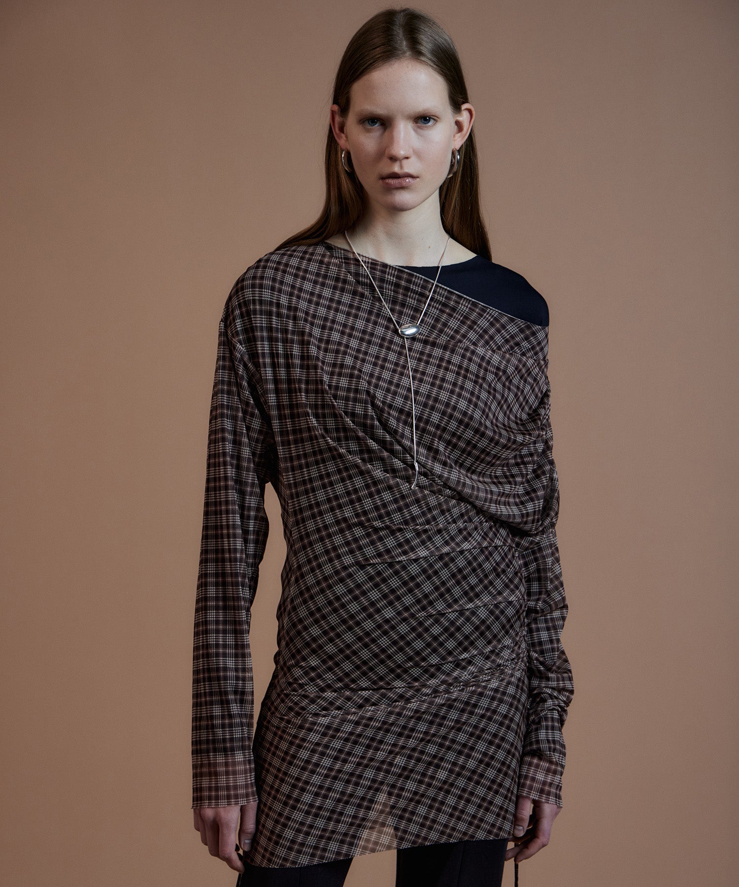 【26AUTUMN PRE-ORDER】Sheer Layered Drape Top