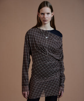 【26AUTUMN PRE-ORDER】Sheer Layered Drape Top