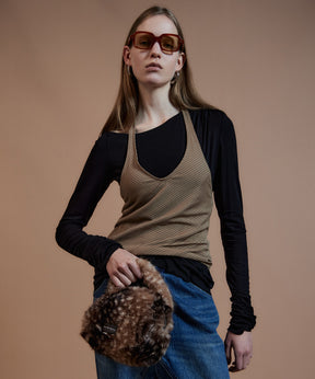 【26AUTUMN PRE-ORDER】Fur Round Mini Bag