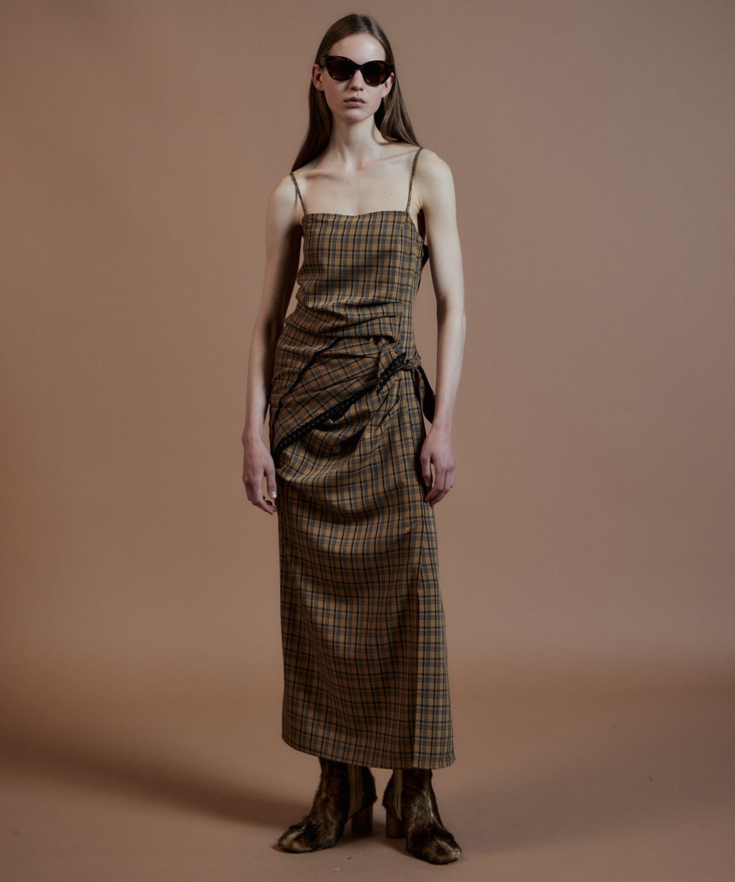 【26AUTUMN PRE-ORDER】Drape Dress with Babushka