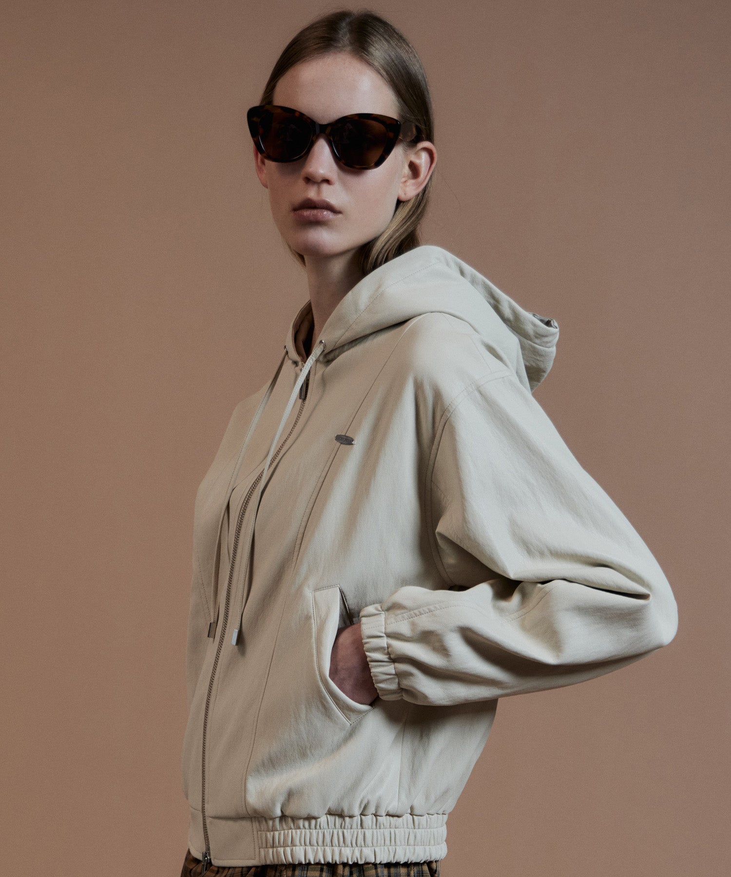 【26AUTUMN PRE-ORDER】Faux Leather Hoodie Parka