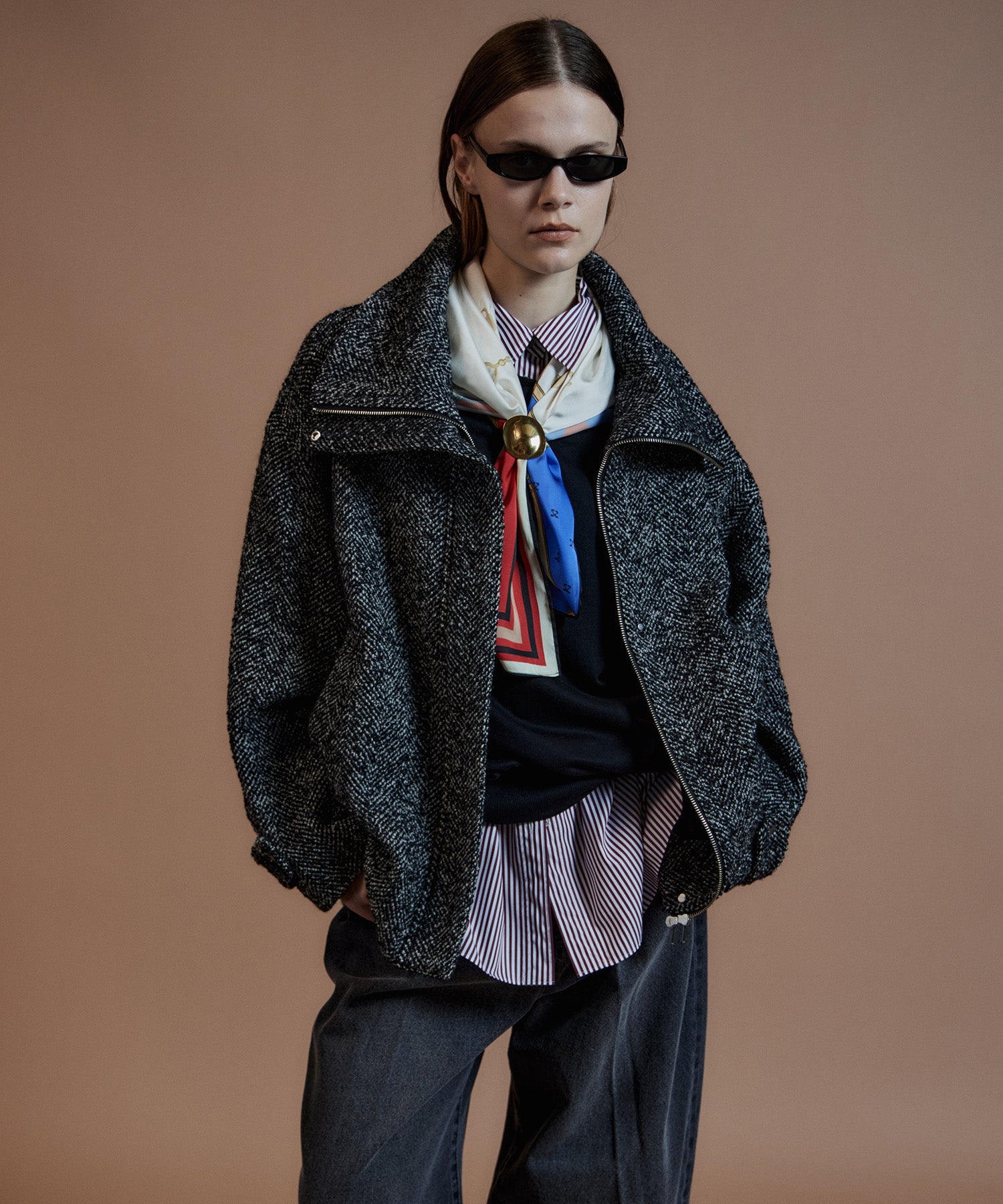 【26AUTUMN PRE-ORDER】Oversized High-Neck Midi Coat