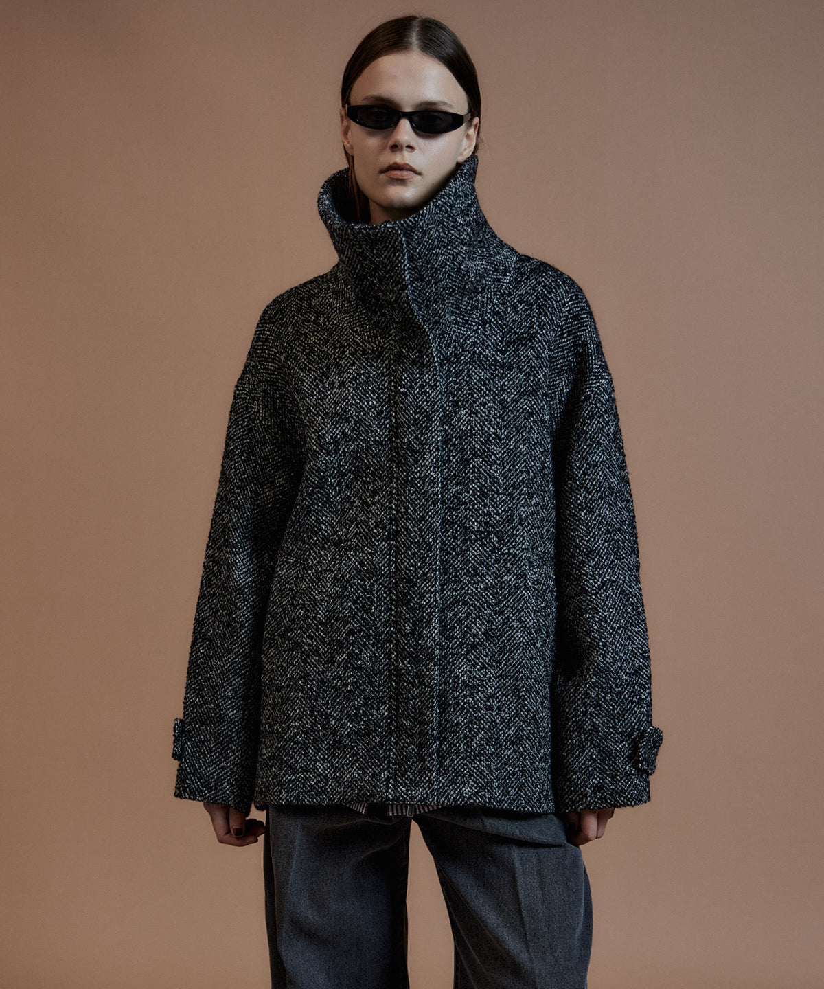 【26AUTUMN PRE-ORDER】Oversized High-Neck Midi Coat